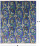 William Morris Hand Knotted Wool Area Rug - 8' 1 X 10' 2 - Golden Nile