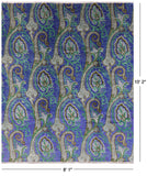 William Morris Hand Knotted Wool Area Rug - 8' 1 X 10' 2 - Golden Nile