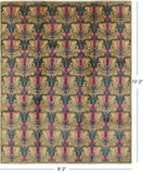 William Morris Hand Knotted Wool Area Rug - 8' 2" X 10' 2" - Golden Nile