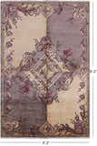 William Morris Handmade Wool Area Rug - 6' 2" X 9' 2" - Golden Nile