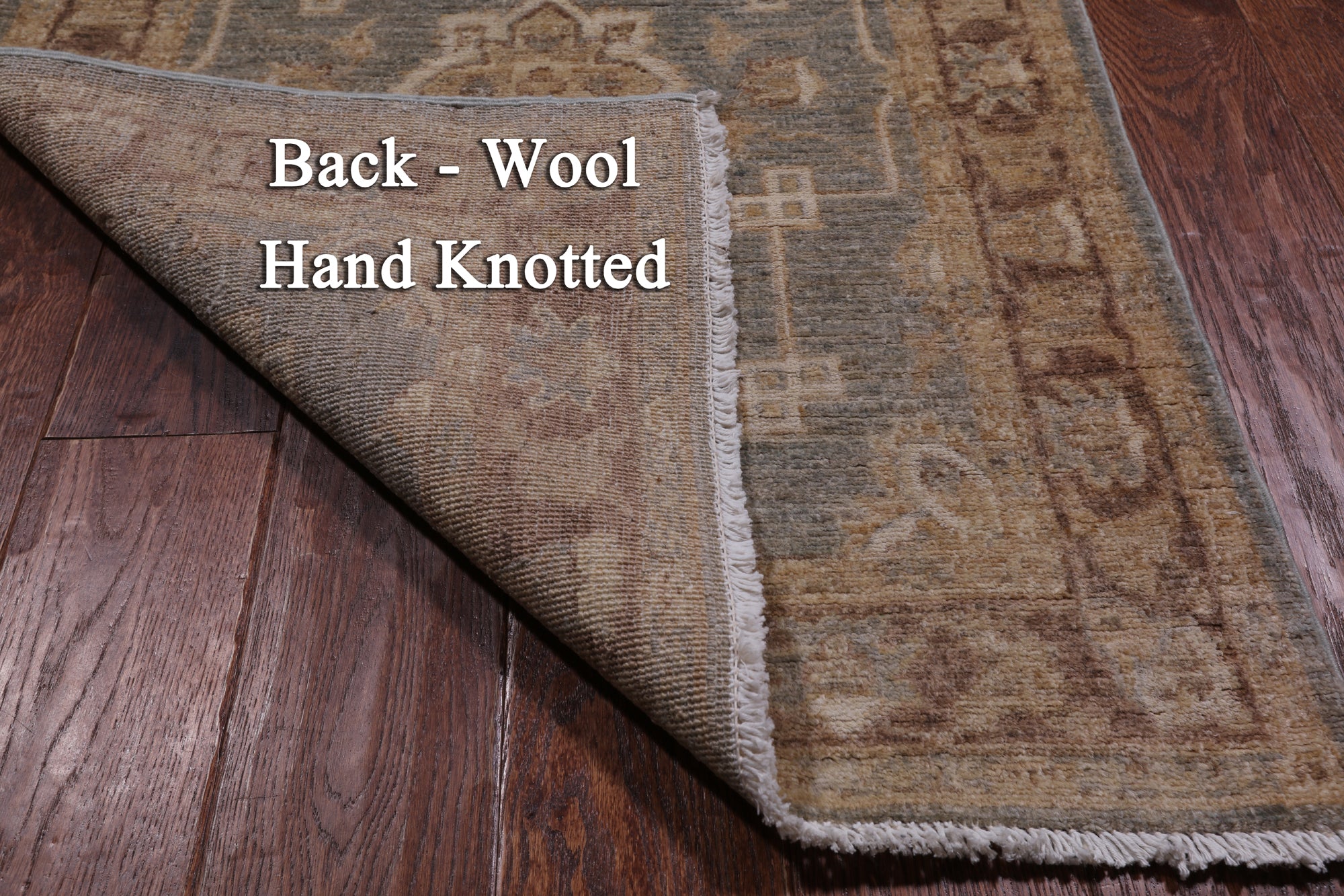 Grey Peshawar Handmade Wool Runner Rug - 2' 6" X 13' 3"