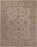 Ivory Peshawar Handmade Wool Rug - 9' 1" X 12' 0"