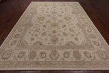 Ivory Peshawar Handmade Wool Rug - 9' 1" X 12' 0"