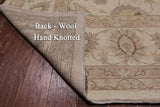 Ivory Peshawar Handmade Wool Rug - 9' 1" X 12' 0"
