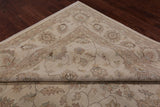 Ivory Peshawar Handmade Wool Rug - 9' 1" X 12' 0"
