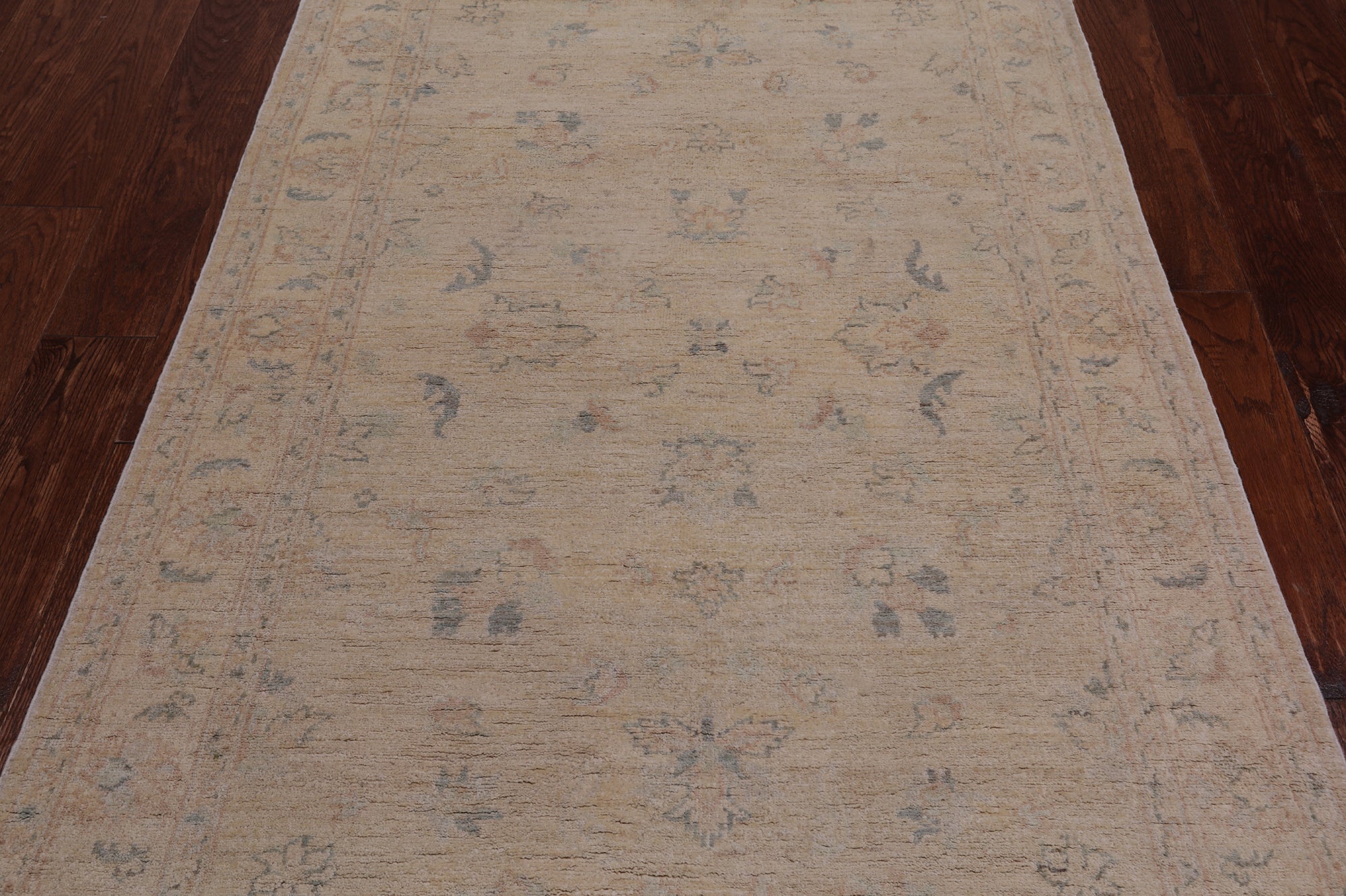 Ivory Turkish Oushak Hand Knotted Wool Rug - 3' 10" X 6' 0"