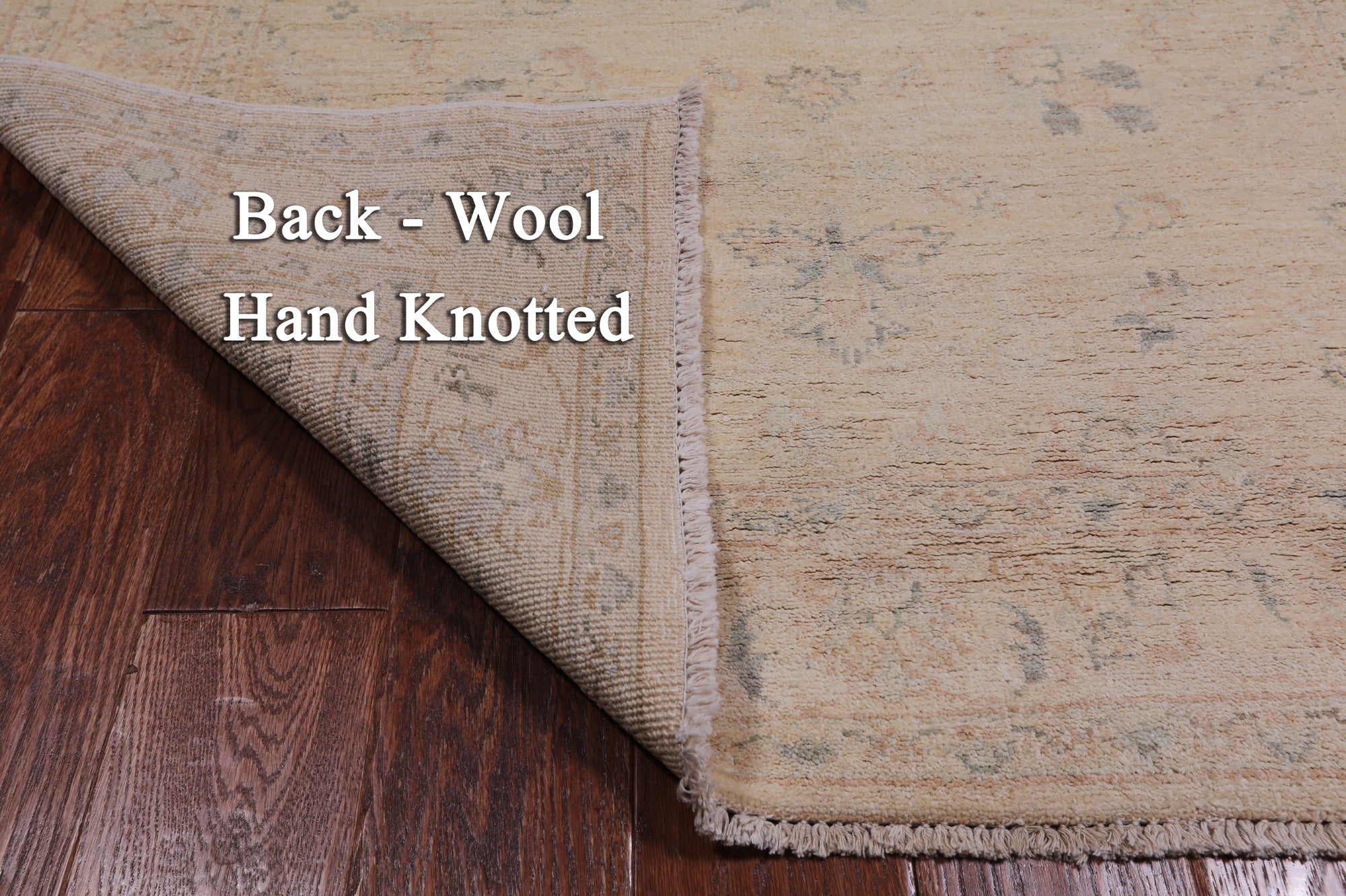 Ivory Turkish Oushak Hand Knotted Wool Rug - 3' 10" X 6' 0"