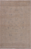 Ivory Turkish Oushak Hand Knotted Wool Rug - 3' 10" X 6' 0"