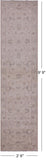 Ivory Peshawar Handmade Wool Runner Rug - 2' 6" X 9' 9" - Golden Nile