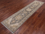 Grey Peshawar Handmade Wool Runner Rug - 2' 5" X 9' 10"