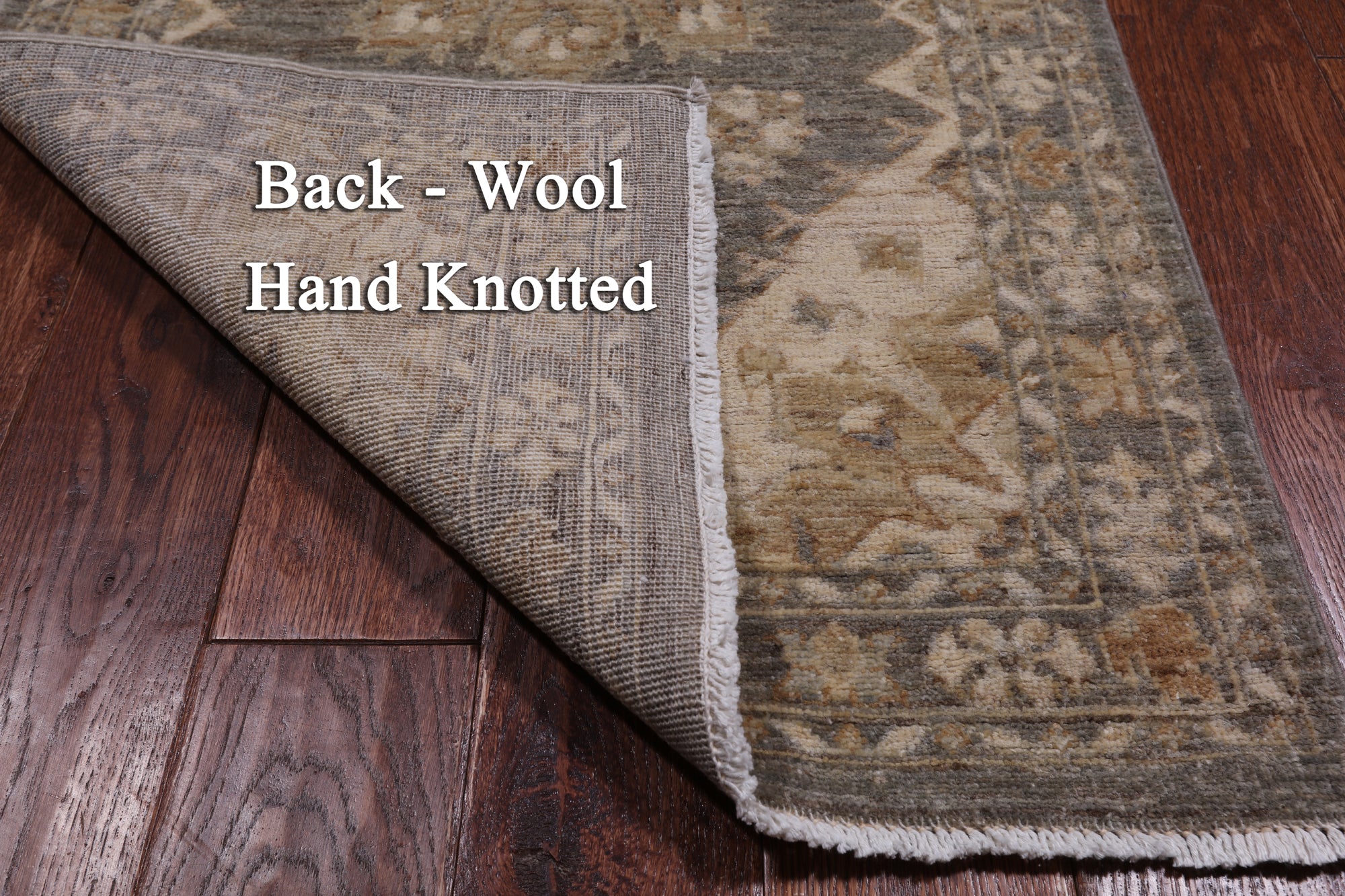 Grey Peshawar Handmade Wool Runner Rug - 2' 5" X 9' 10"