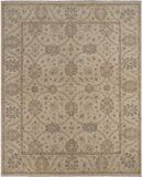 Ivory Turkish Oushak Hand Knotted Wool Area Rug - 8' 2" X 10' 0"
