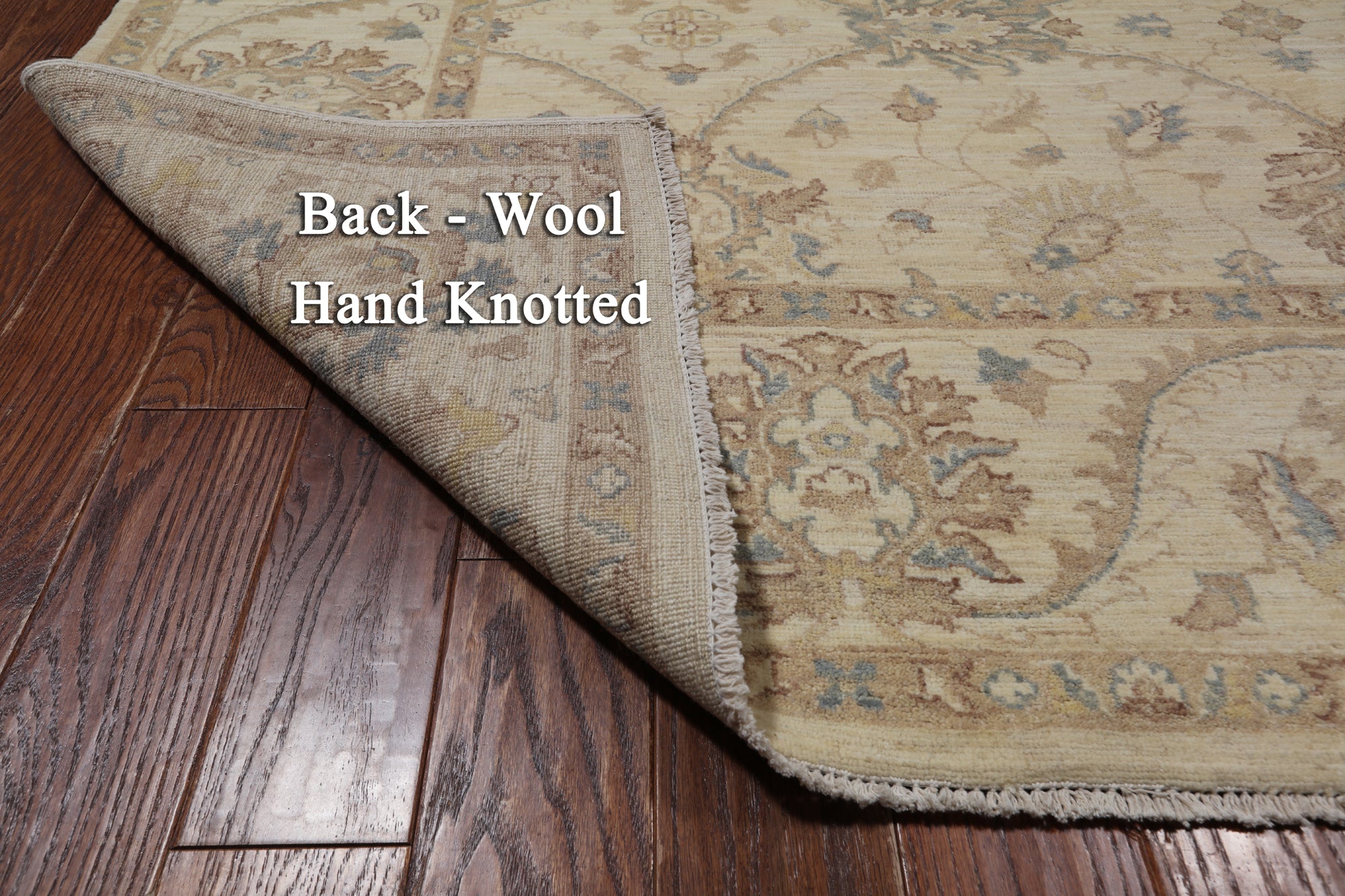Ivory Turkish Oushak Hand Knotted Wool Area Rug - 8' 2" X 10' 0"