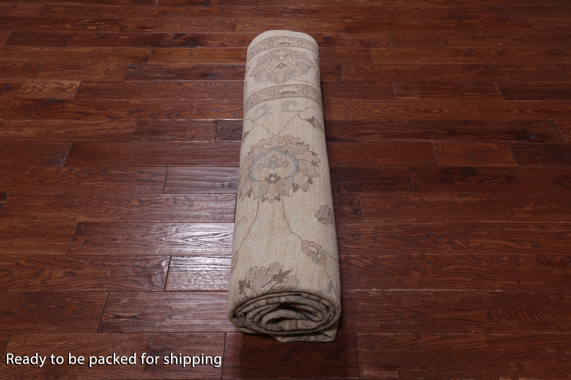 Ivory Turkish Oushak Handmade Wool Area Rug - 8' 3" X 9' 10"