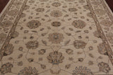 Ivory Turkish Oushak Handmade Wool Area Rug - 8' 3" X 9' 10"