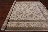 Ivory Persian Hand Knotted Wool Area Rug - 8' 10" X 12' 5"
