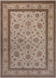Ivory Persian Hand Knotted Wool Area Rug - 8' 10" X 12' 5"