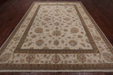 Ivory Persian Hand Knotted Wool Area Rug - 8' 10" X 12' 5"