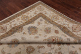 Ivory Persian Hand Knotted Wool Area Rug - 8' 10" X 12' 5"