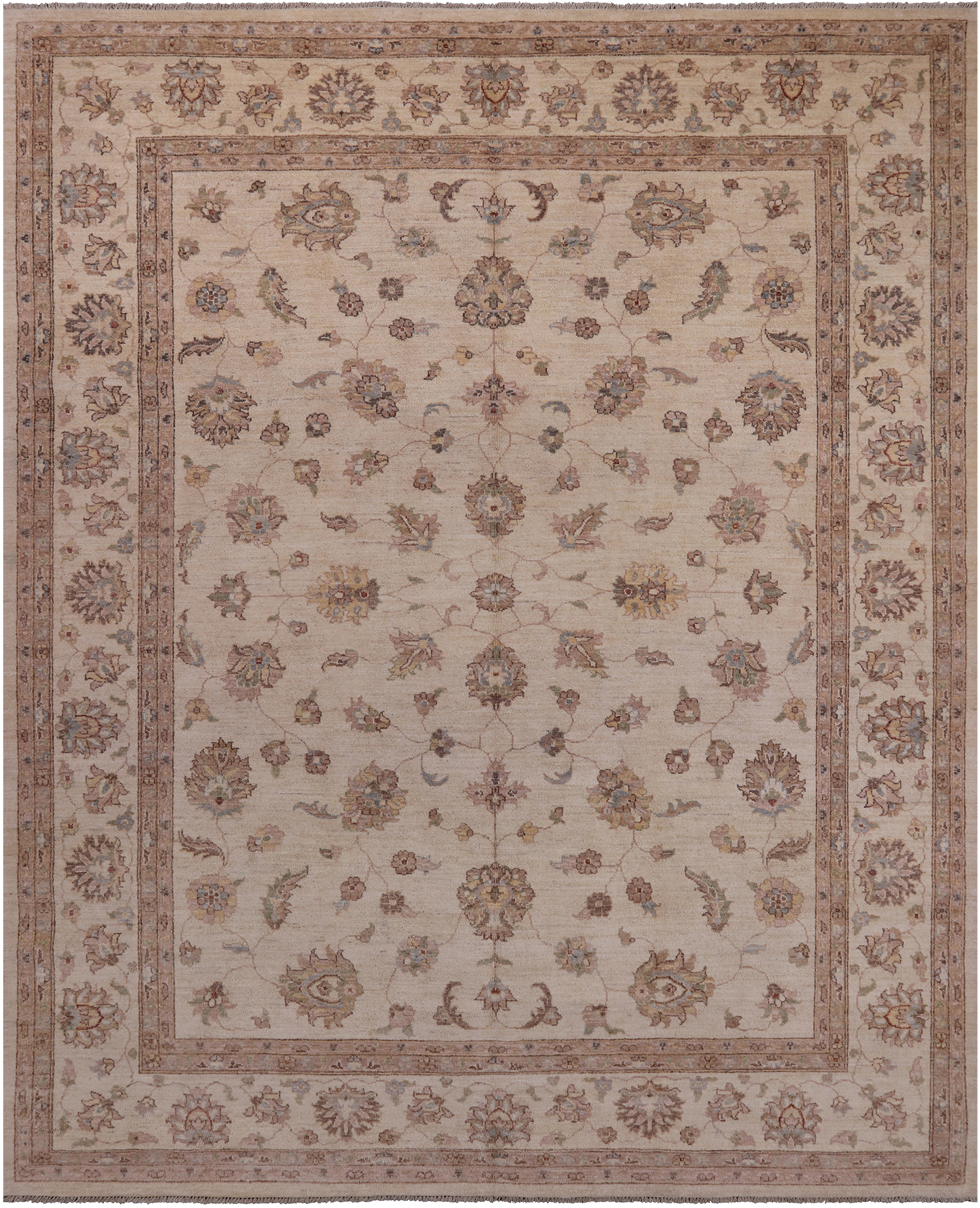 Ivory Persian Handmade Area Rug - 8' 1" X 10' 1"