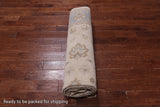 Ivory Persian Hand Knotted Wool Area Rug - 8' 2" X 9' 10"
