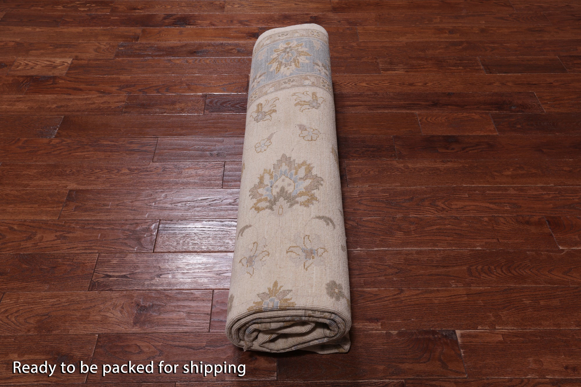 Ivory Persian Hand Knotted Wool Area Rug - 8' 2" X 9' 10"