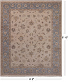 Ivory Persian Hand Knotted Wool Area Rug - 8' 2" X 9' 10"