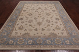 Ivory Persian Hand Knotted Wool Area Rug - 8' 2" X 9' 10"