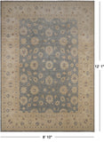 Grey Turkish Oushak Handmade Wool Rug - 8' 10" X 12' 1"