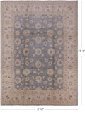 Grey Turkish Oushak Handmade Wool Rug - 8' 10" X 12' 1" - Golden Nile