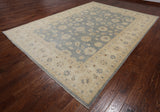 Grey Turkish Oushak Handmade Wool Rug - 8' 10" X 12' 1"