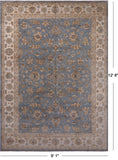 Turkish Oushak Hand Knotted Wool Rug - 9' 1" X 12' 8"