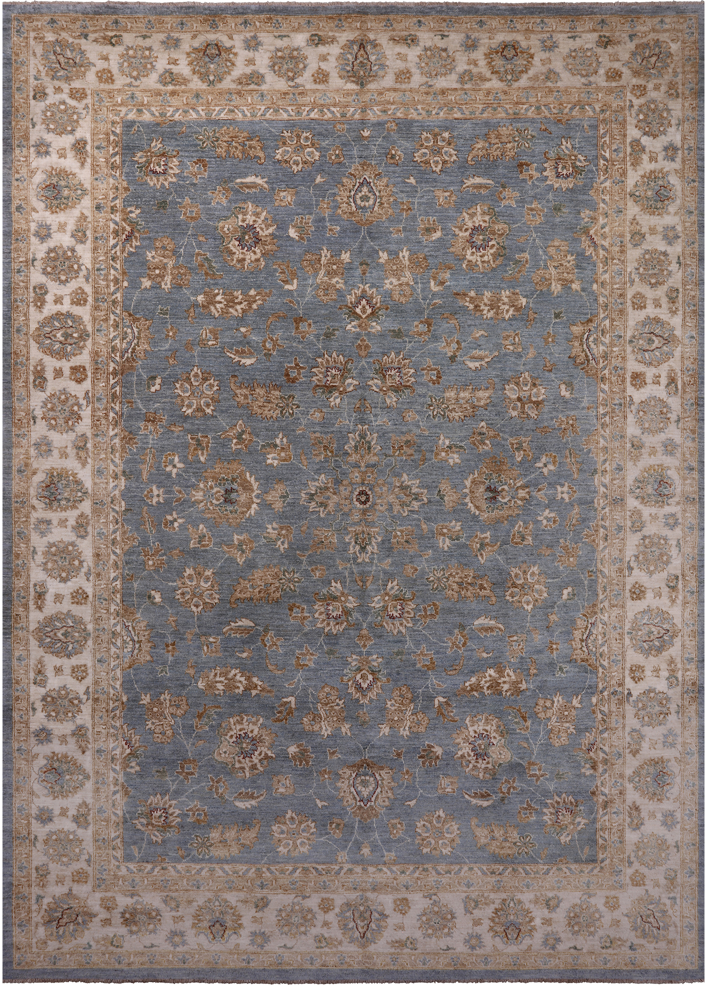 Turkish Oushak Hand Knotted Wool Rug - 9' 1" X 12' 8"