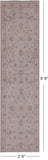 Ivory Peshawar Handmade Wool Runner Rug - 2' 6" X 9' 8" - Golden Nile
