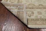 Ivory Turkish Oushak Hand Knotted Wool Area Rug - 9' 2" X 11' 10"