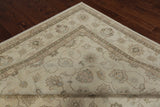 Ivory Turkish Oushak Hand Knotted Wool Area Rug - 9' 2" X 11' 10"