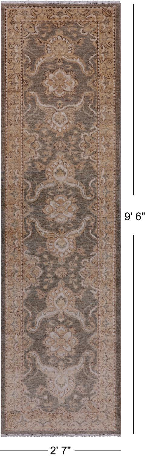 Peshawar Handmade Wool Runner Rug - 2' 7" X 9' 6"