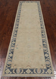 Ivory Peshawar Hand Knotted Runner Rug - 2' 8" X 9' 6"