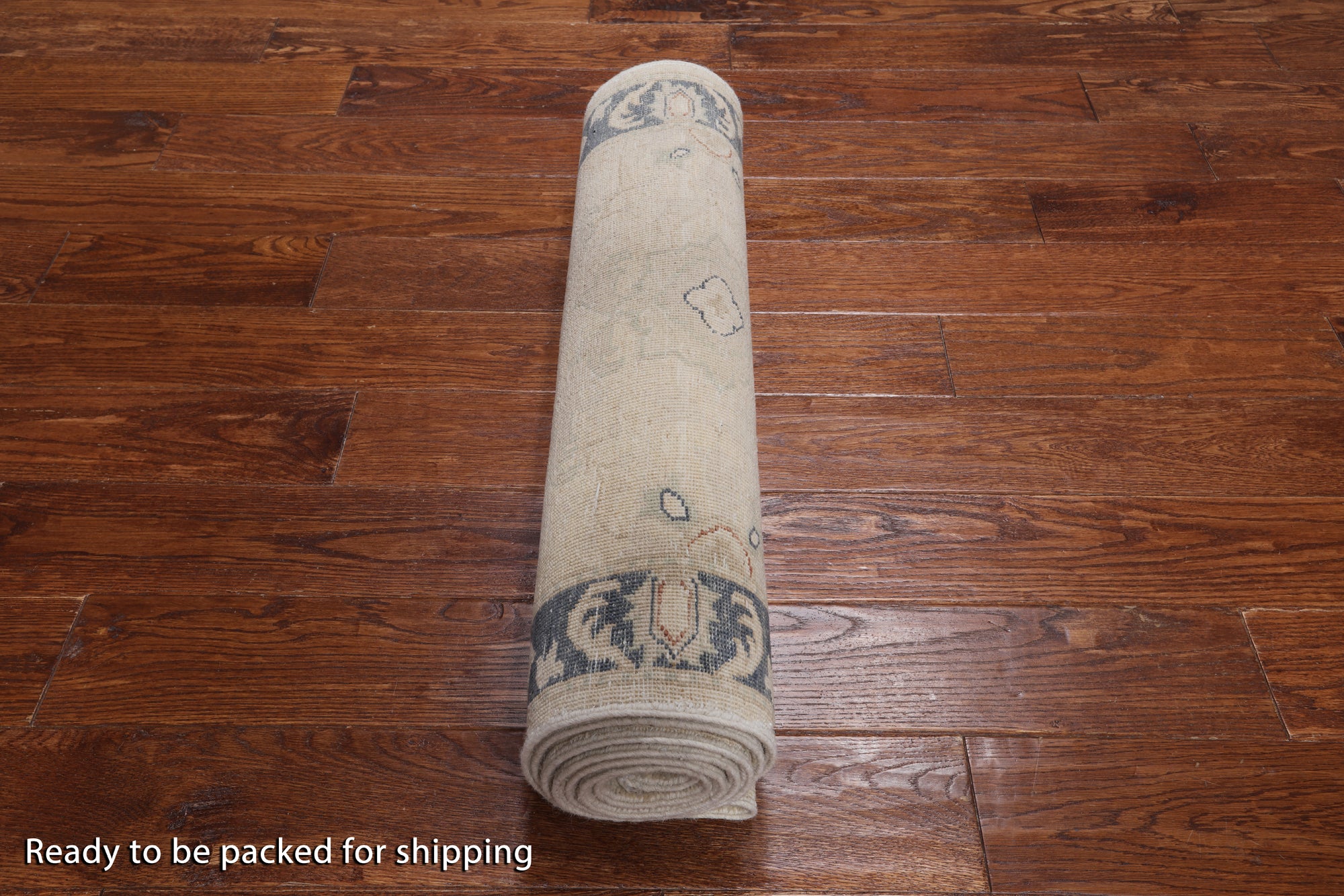 Ivory Peshawar Hand Knotted Runner Rug - 2' 8" X 9' 6"