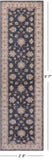 Grey Turkish Oushak Handmade Wool Runner Rug - 2' 8" X 9' 7"