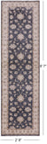 Grey Turkish Oushak Handmade Wool Runner Rug - 2' 8" X 9' 7" - Golden Nile