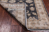 Grey Turkish Oushak Handmade Wool Runner Rug - 2' 8" X 9' 7"