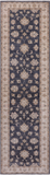 Grey Turkish Oushak Handmade Wool Runner Rug - 2' 8" X 9' 7"