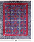 William Morris Hand Knotted Wool Area Rug - 8' 3" X 10' 1" - Golden Nile