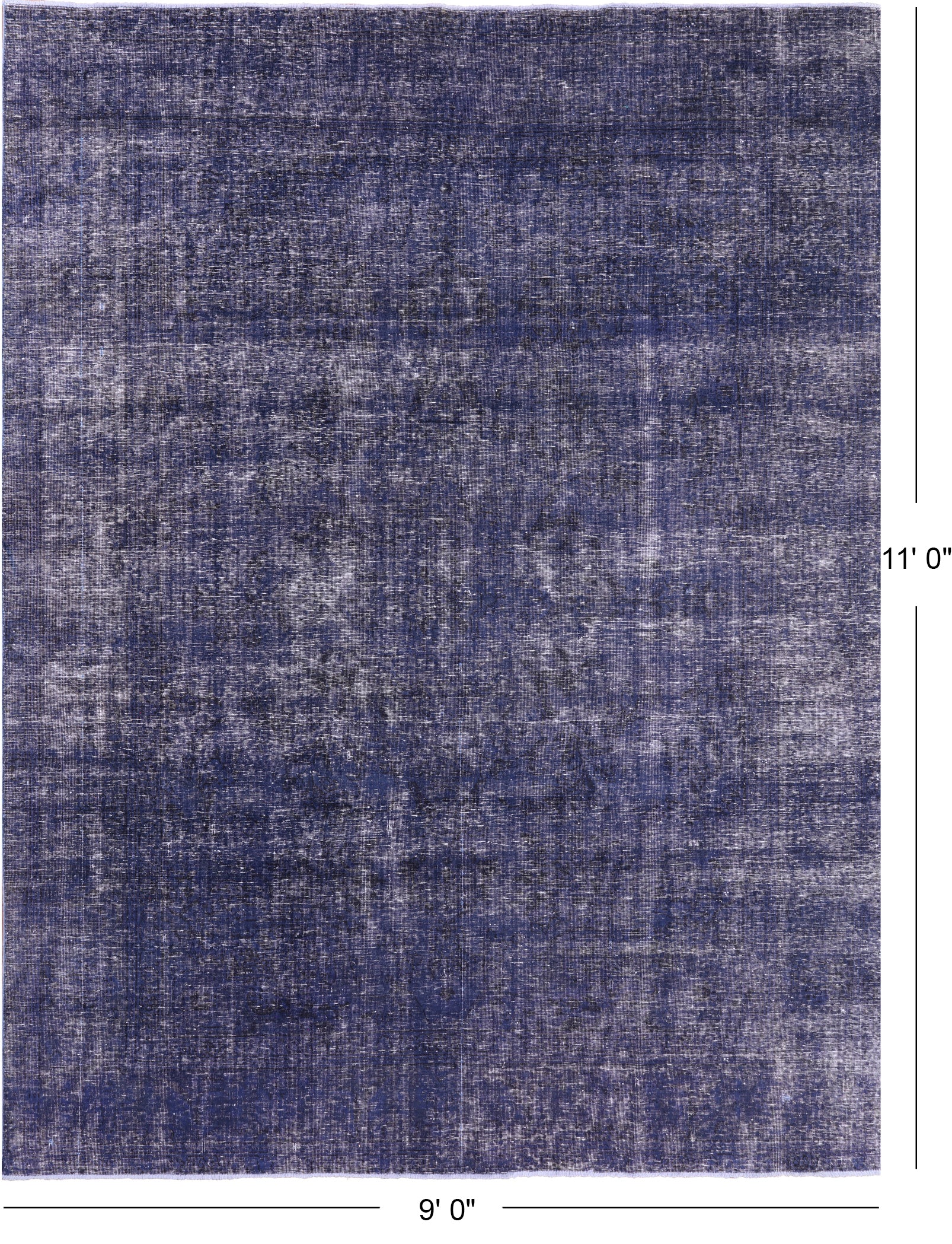 Persian Overdyed Handmade Wool Area Rug - 9' 0" X 11' 0" - Golden Nile