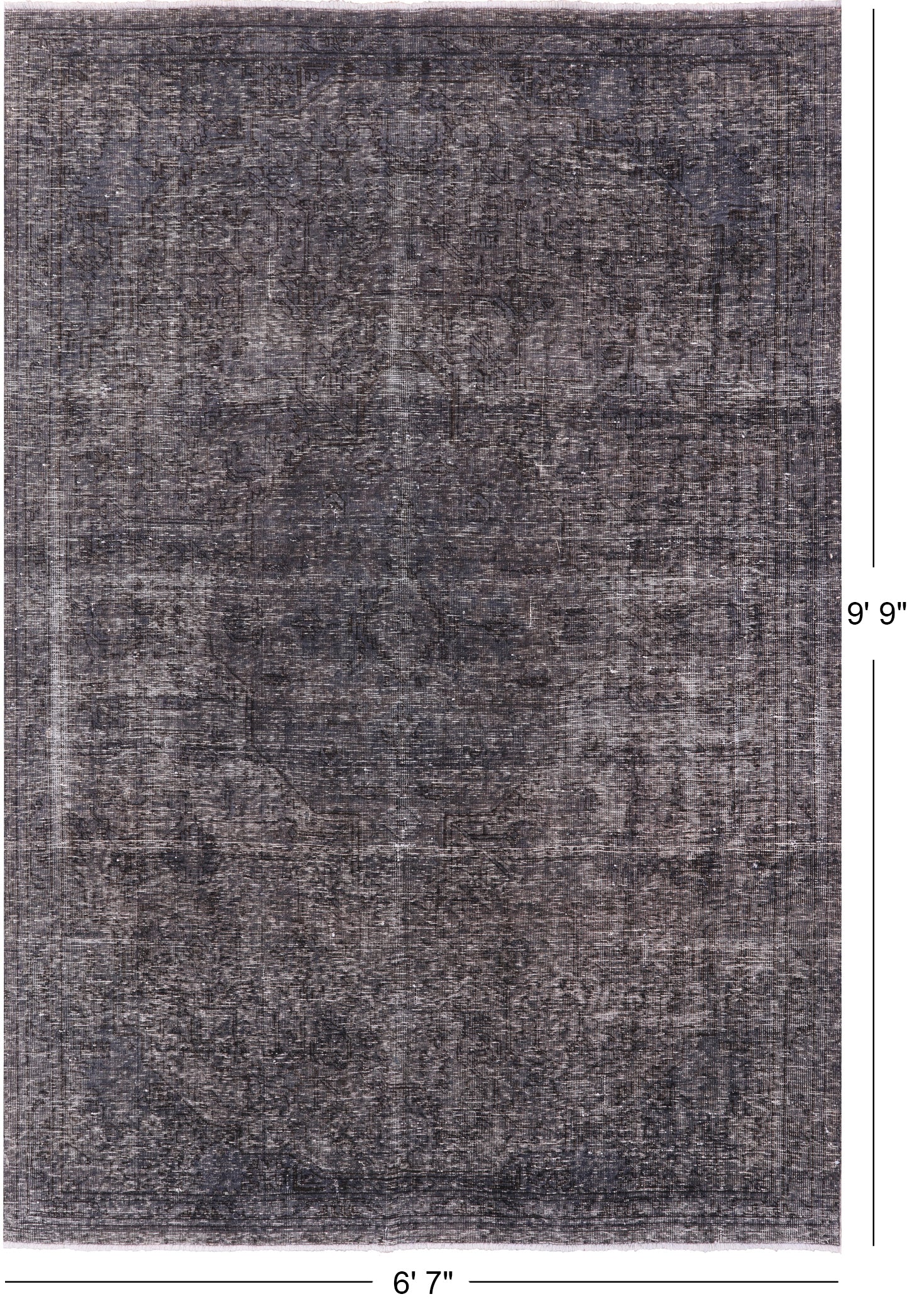 Persian Overdyed Handmade Wool Area Rug - 6' 7" X 9' 9" - Golden Nile