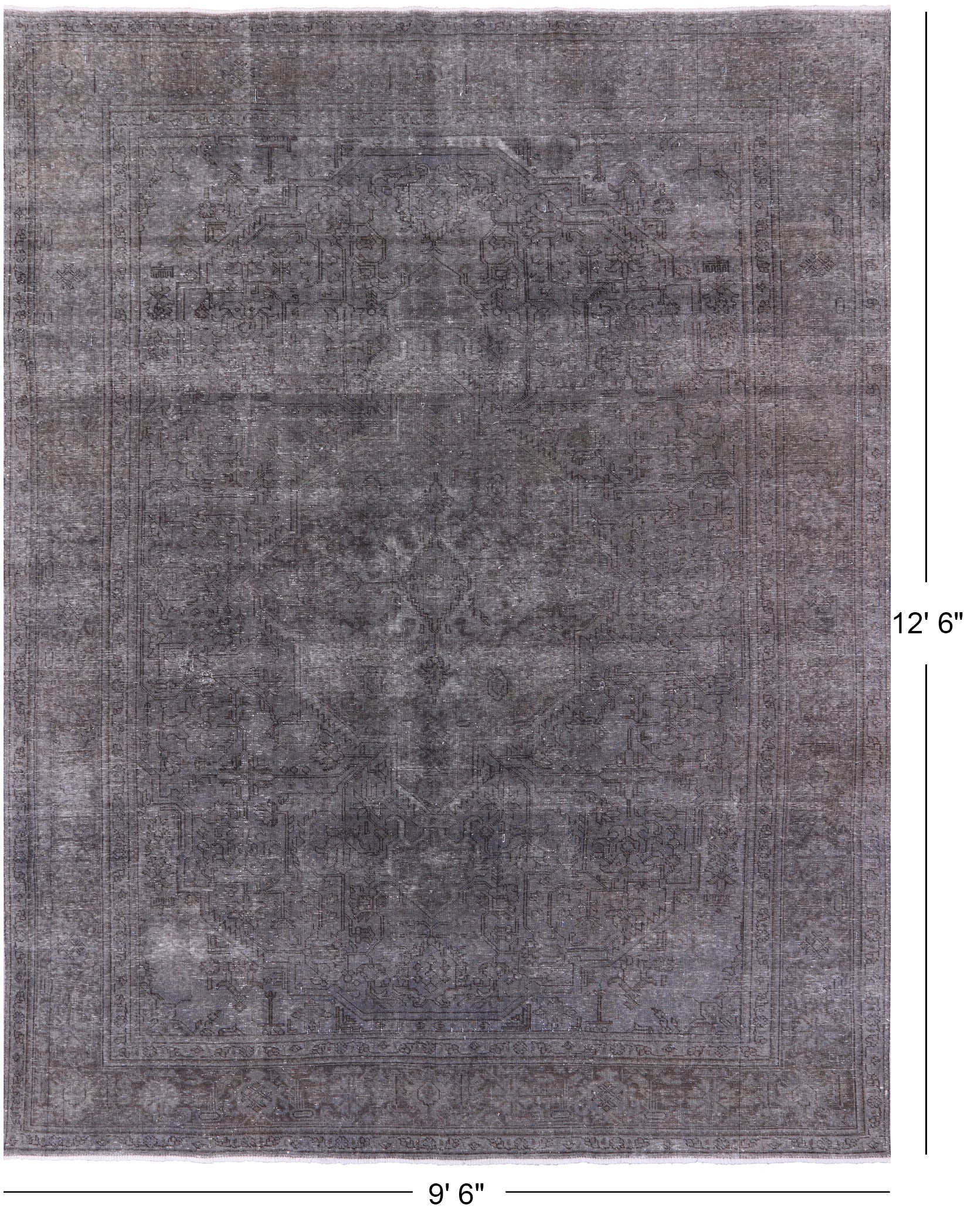 Persian Overdyed Handmade Wool Rug - 9' 6" X 12' 6" - Golden Nile