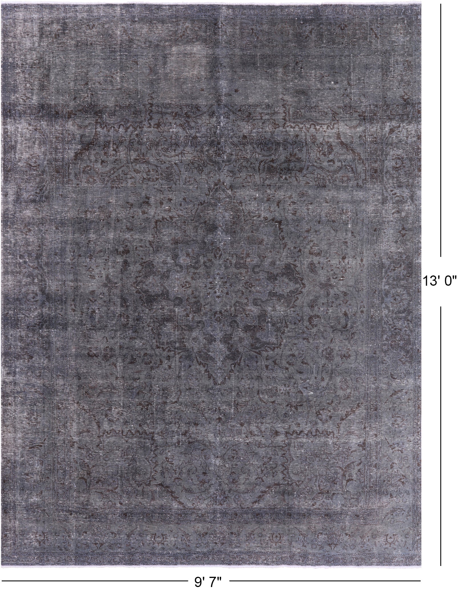 Persian Overdyed Hand Knotted Wool Rug - 9' 7" X 13' 0" - Golden Nile