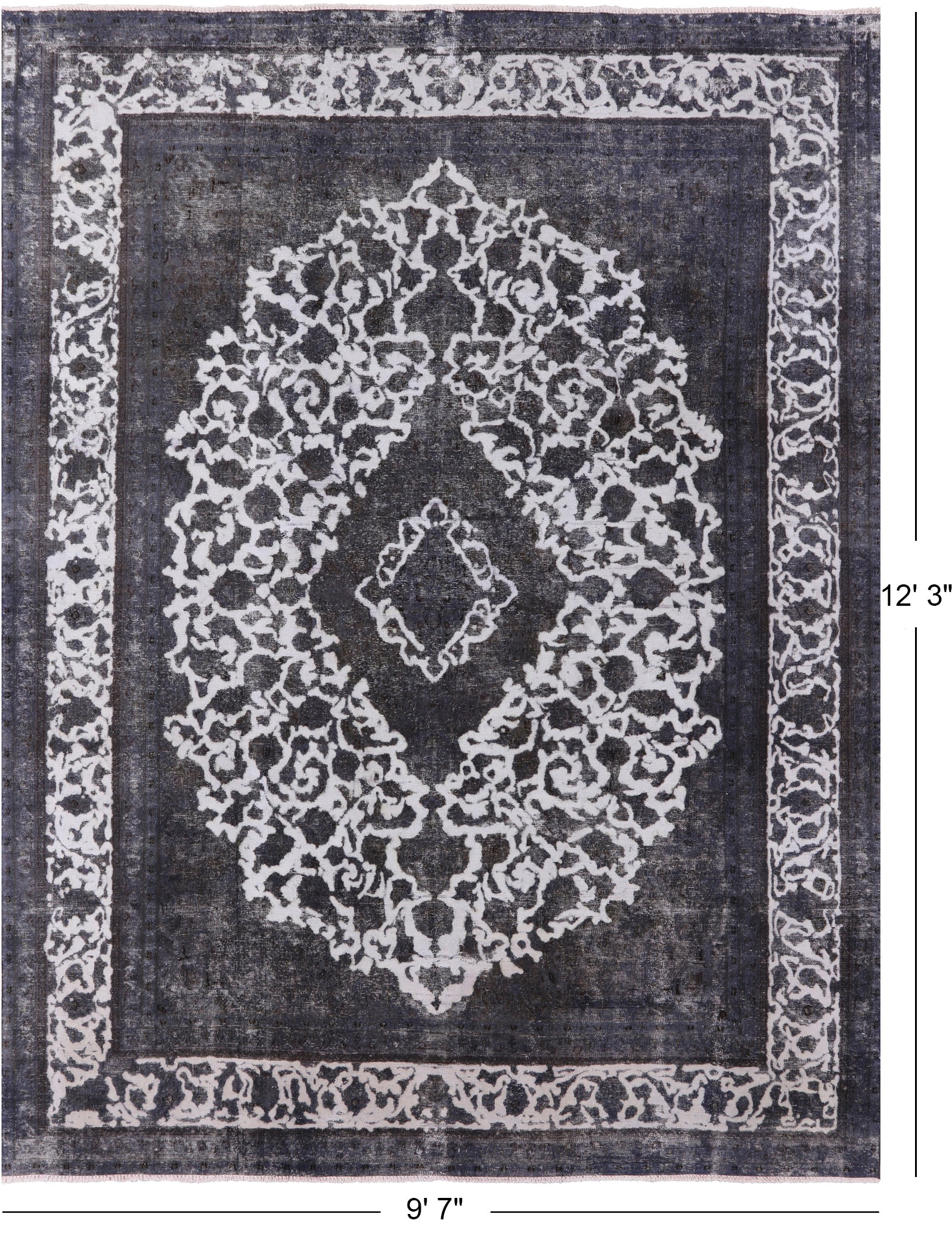 Persian Overdyed Hand Knotted Wool Rug - 9' 7" X 12' 3" - Golden Nile