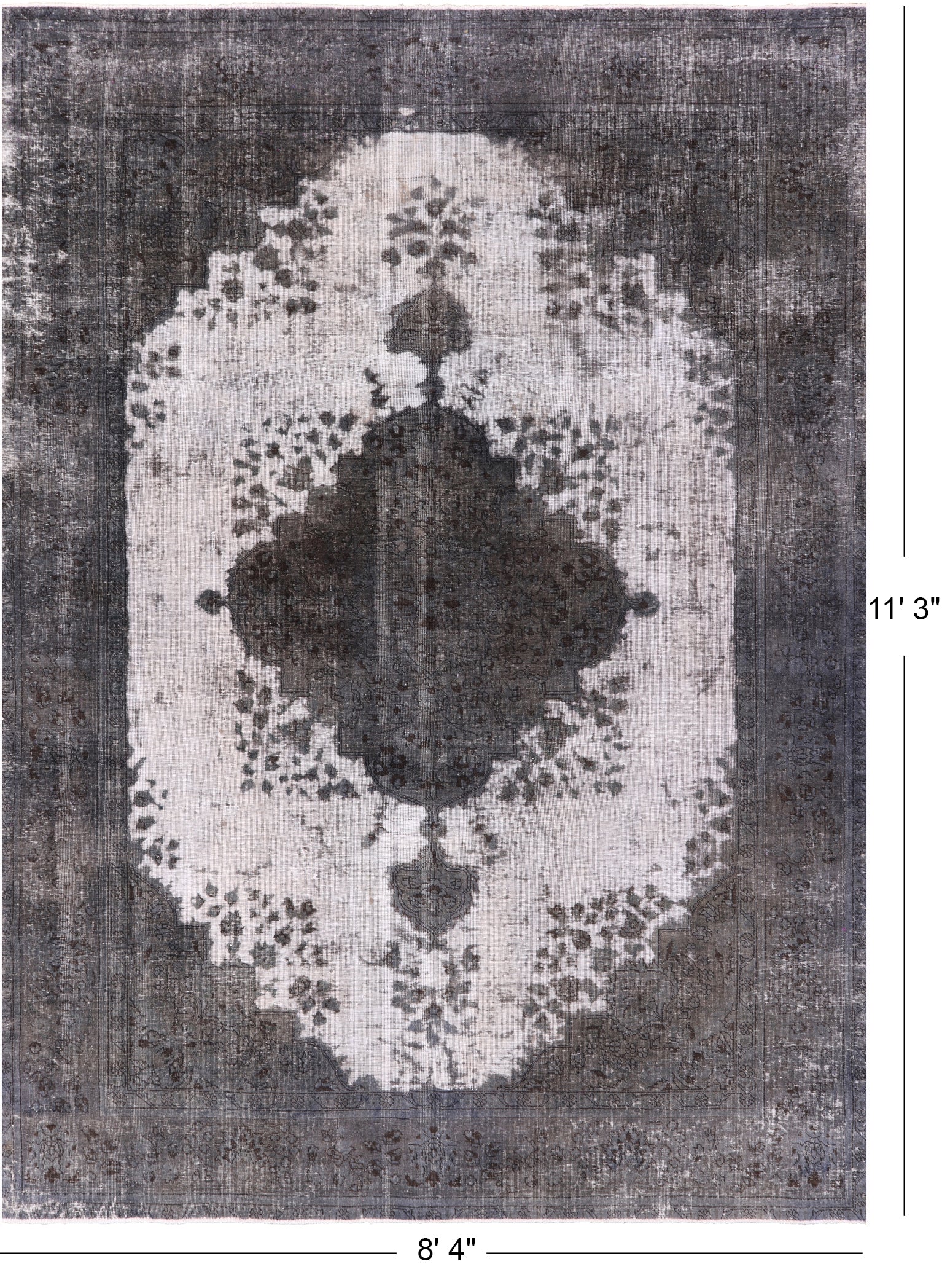 Persian Overdyed Handmade Wool Area Rug - 8' 4" X 11' 3" - Golden Nile